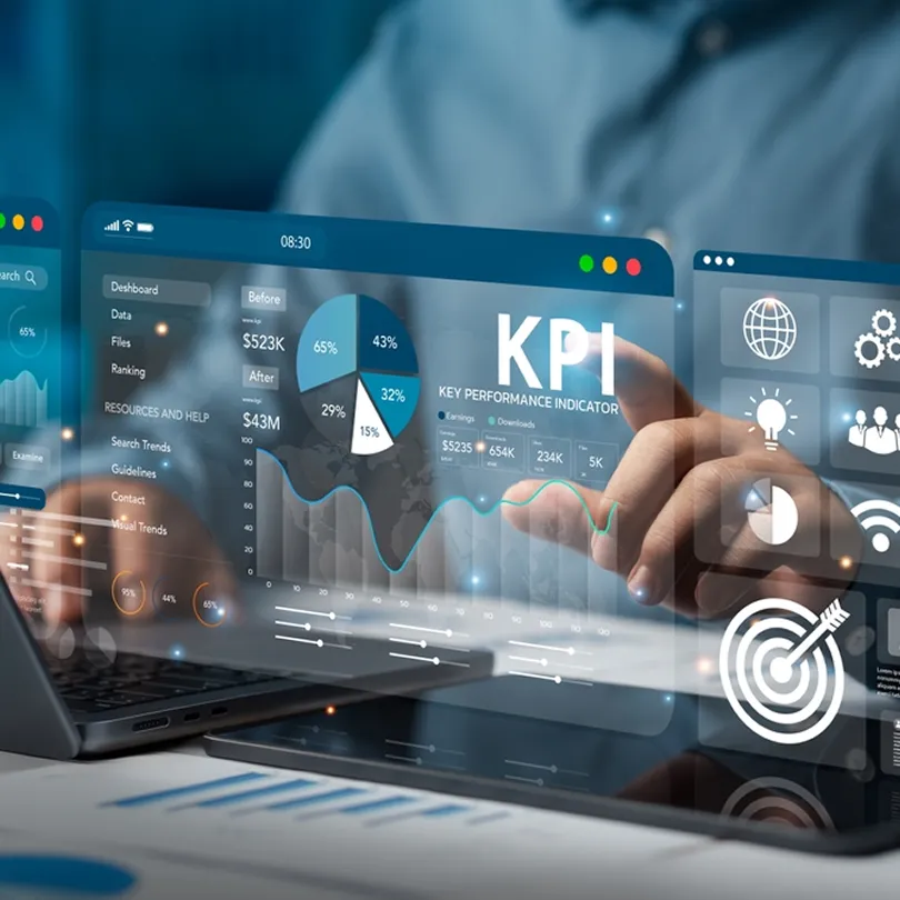 Illustration for Performance Marketing services combining strategy creativity analytics and ROI focus