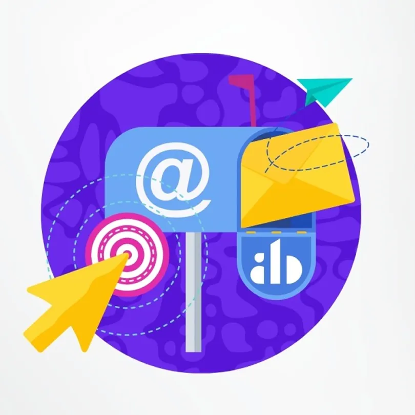 Illustration for Email marketing and automation campaigns for lead nurturing and retention